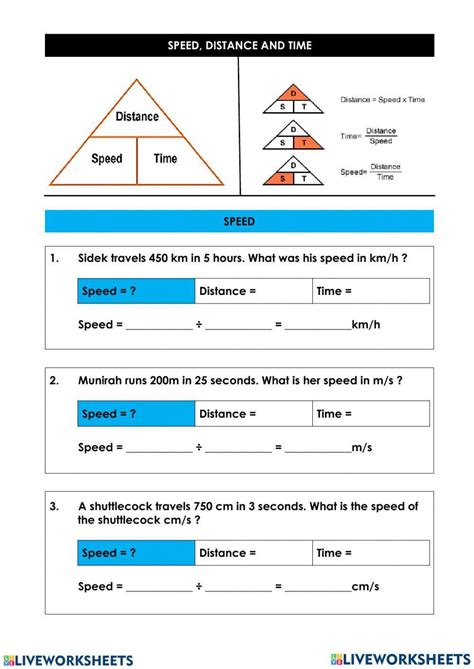 java code to calculate time from distance and speed|Speed, Distance, and Time Worksheets .